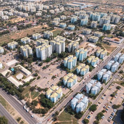 Explore this high-angle shot of the vibrant Kilamba residential area in Luanda, Angola.